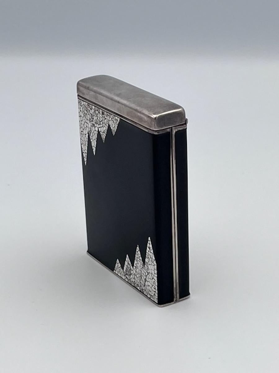 British Art Deco Dunhill Eggshell and Enamel Cigarette Case For Sale