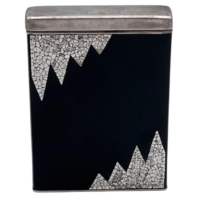 Pitillera Art Déco Dunhill Cáscara de Huevo y Esmalte