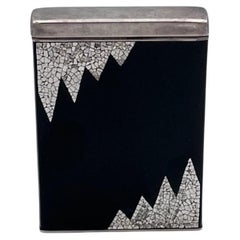 Pitillera Art Déco Dunhill Cáscara de Huevo y Esmalte