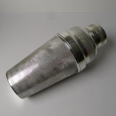 Rare Art Deco Engine Turned Cocktail Shaker
