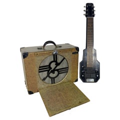 Rare Art Deco Epiphone Electar Model M Lap Steel Electric Guitar and amp combo