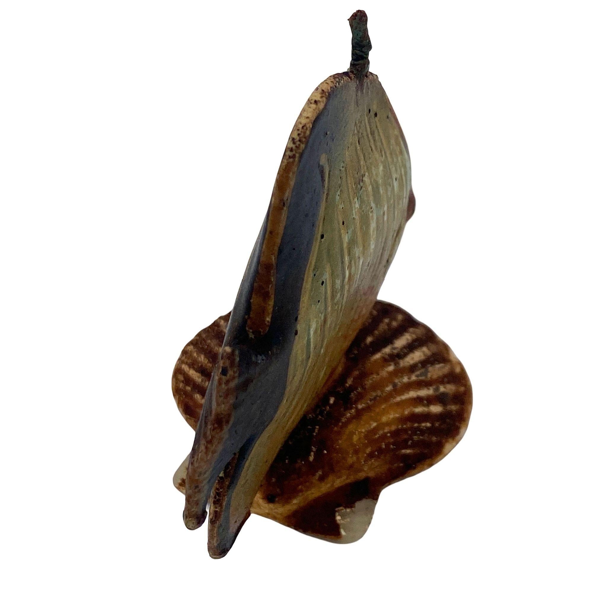 Rara candela scultura di pesce d'acqua salata a forma di angelo farfalla, realizzata a mano in epoca Art Deco. in vendita 4