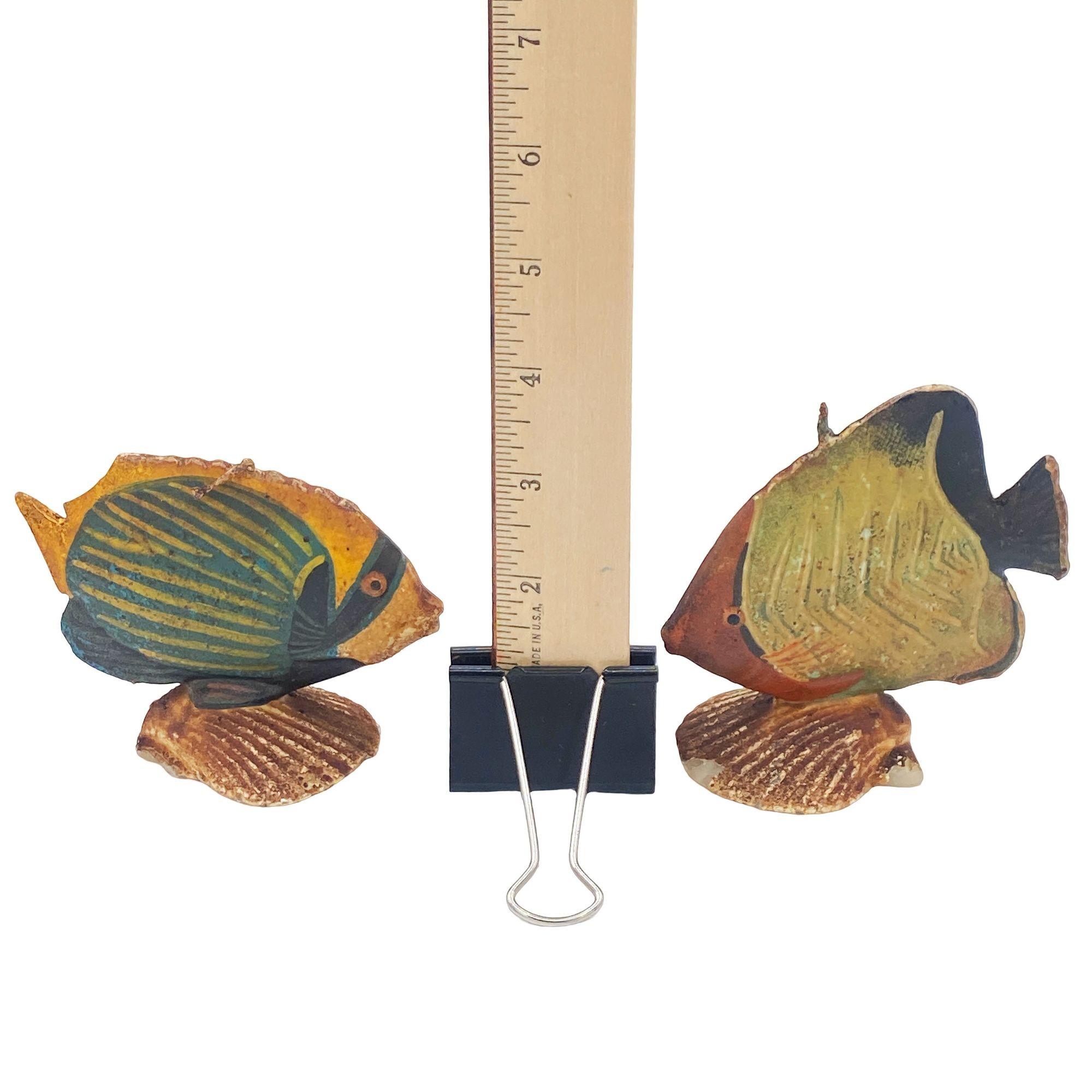 Rara candela scultura di pesce d'acqua salata a forma di angelo farfalla, realizzata a mano in epoca Art Deco. in vendita 6
