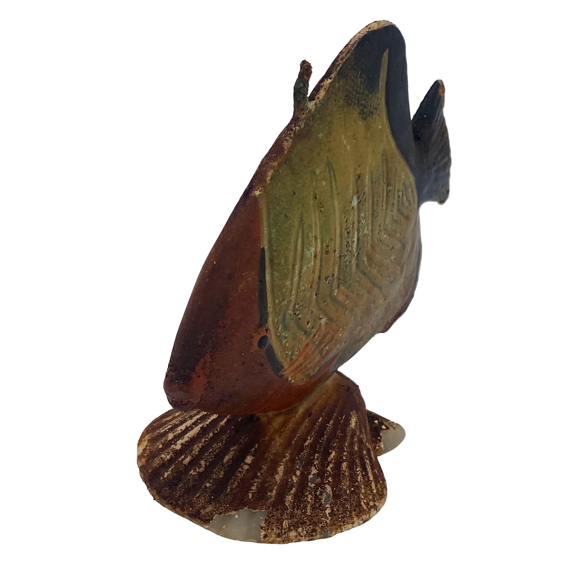 Rara candela scultura di pesce d'acqua salata a forma di angelo farfalla, realizzata a mano in epoca Art Deco. in vendita 1