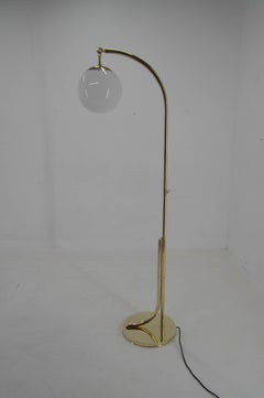 Rare Art Deco / Functionalist Brass Floor Lamp, 1930s, Restored