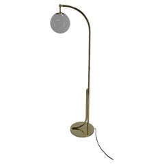 Rare Art Deco / Functionalist Brass Floor Lamp, 1930s, Restored
