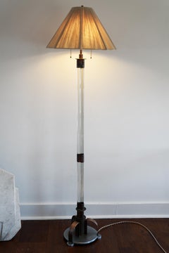 Rare Art Deco Glass Floor Lamp