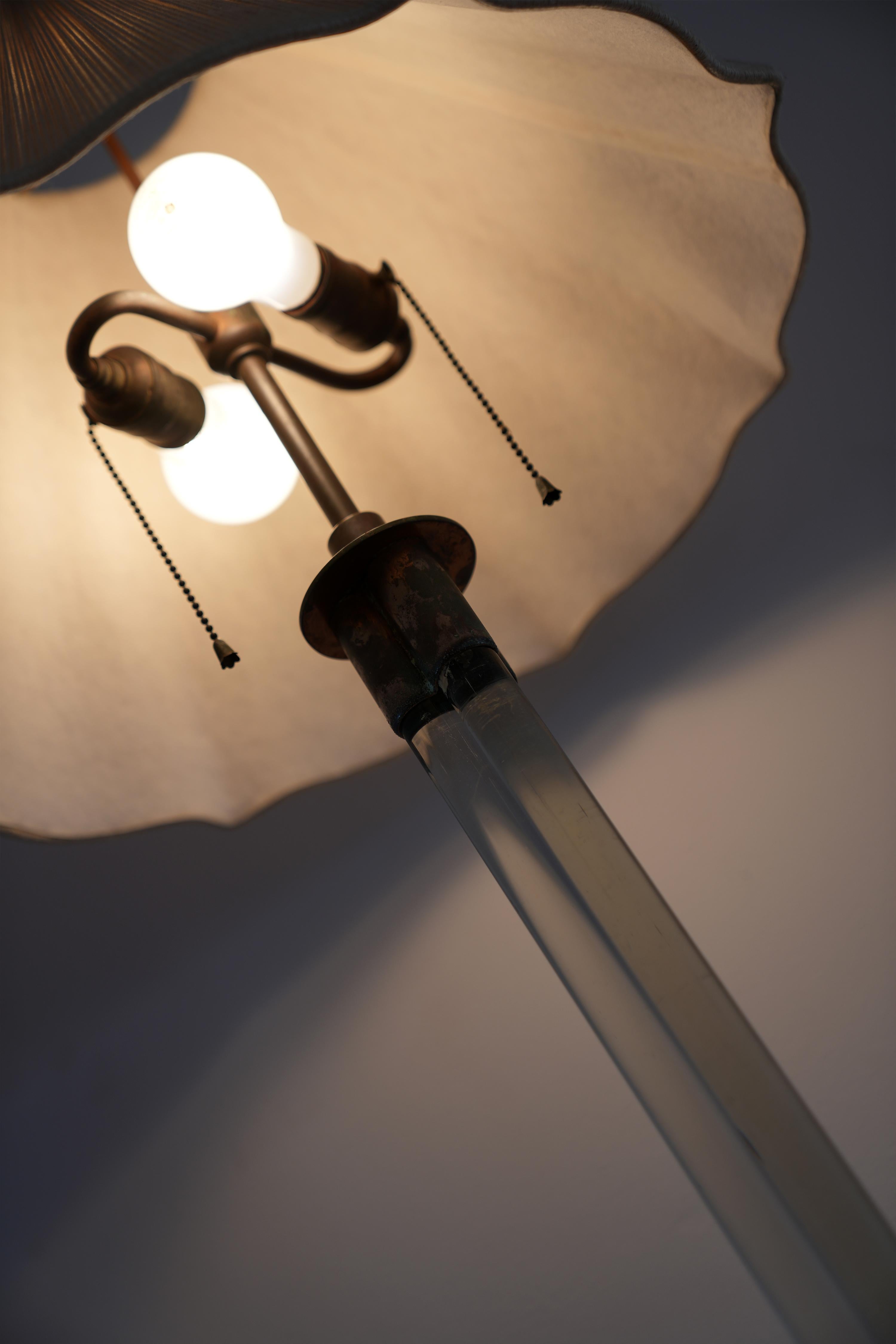 Rare Art Deco Glass Floor Lamp For Sale 4