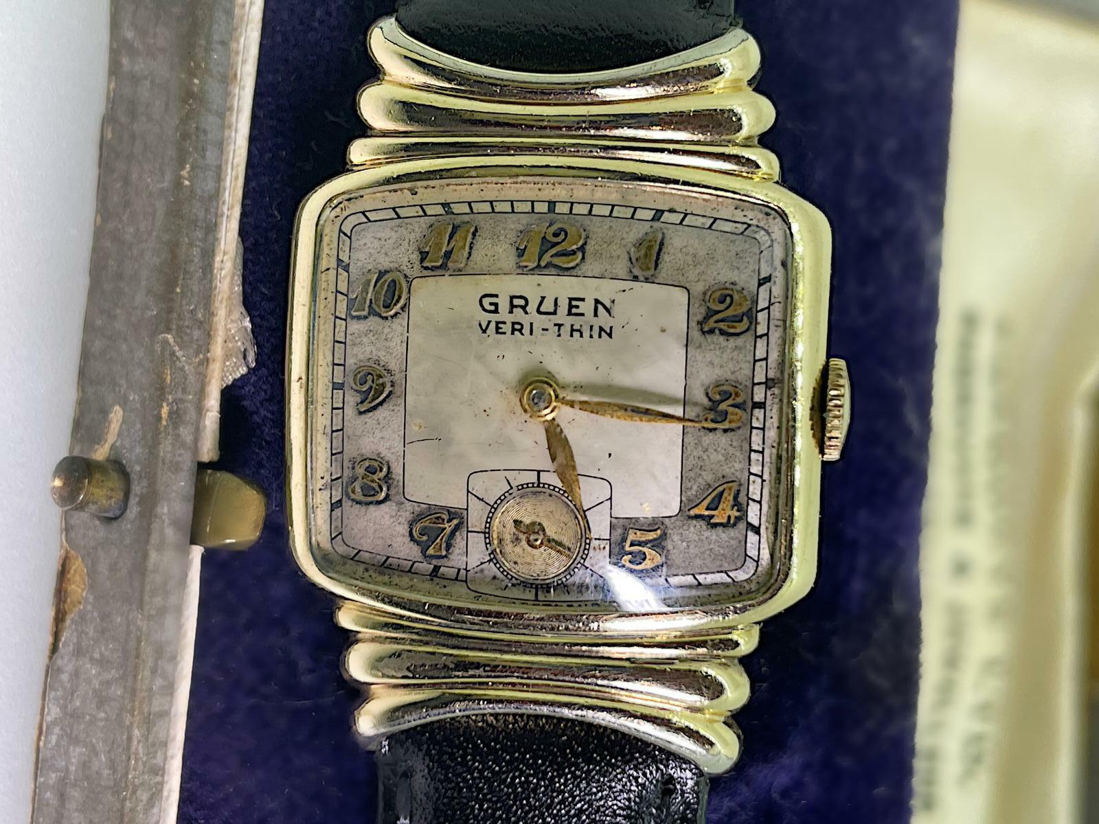 vintage gruen veri thin watch