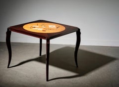 Rare Art deco Jules Leleu & Léonard Tsuguharu Foujita coffee table