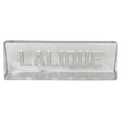 Rara insegna commerciale a blocchi di vetro Art Deco Lalique, Francia, circa 1930