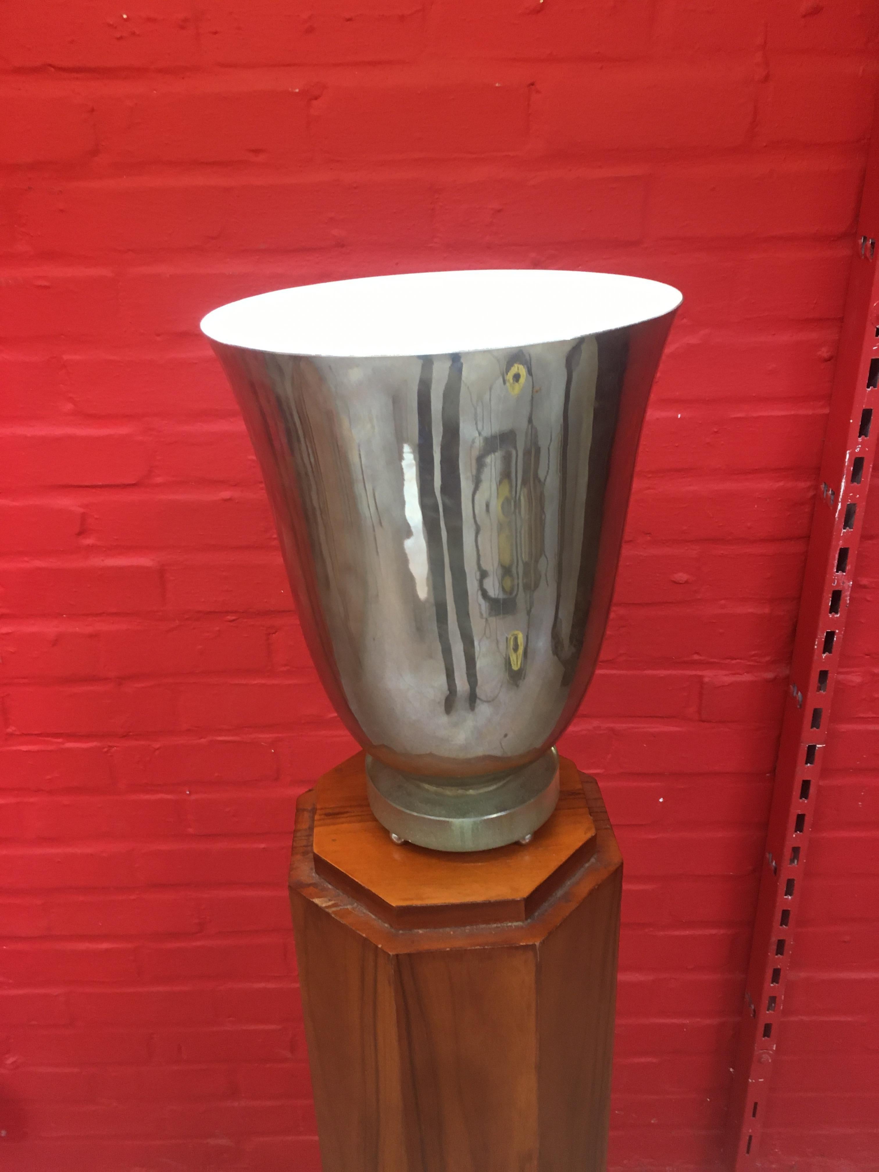 Rare Art Deco Lamp, Direct and Indirect Lighting, circa 1930, Fully Restored For Sale 5