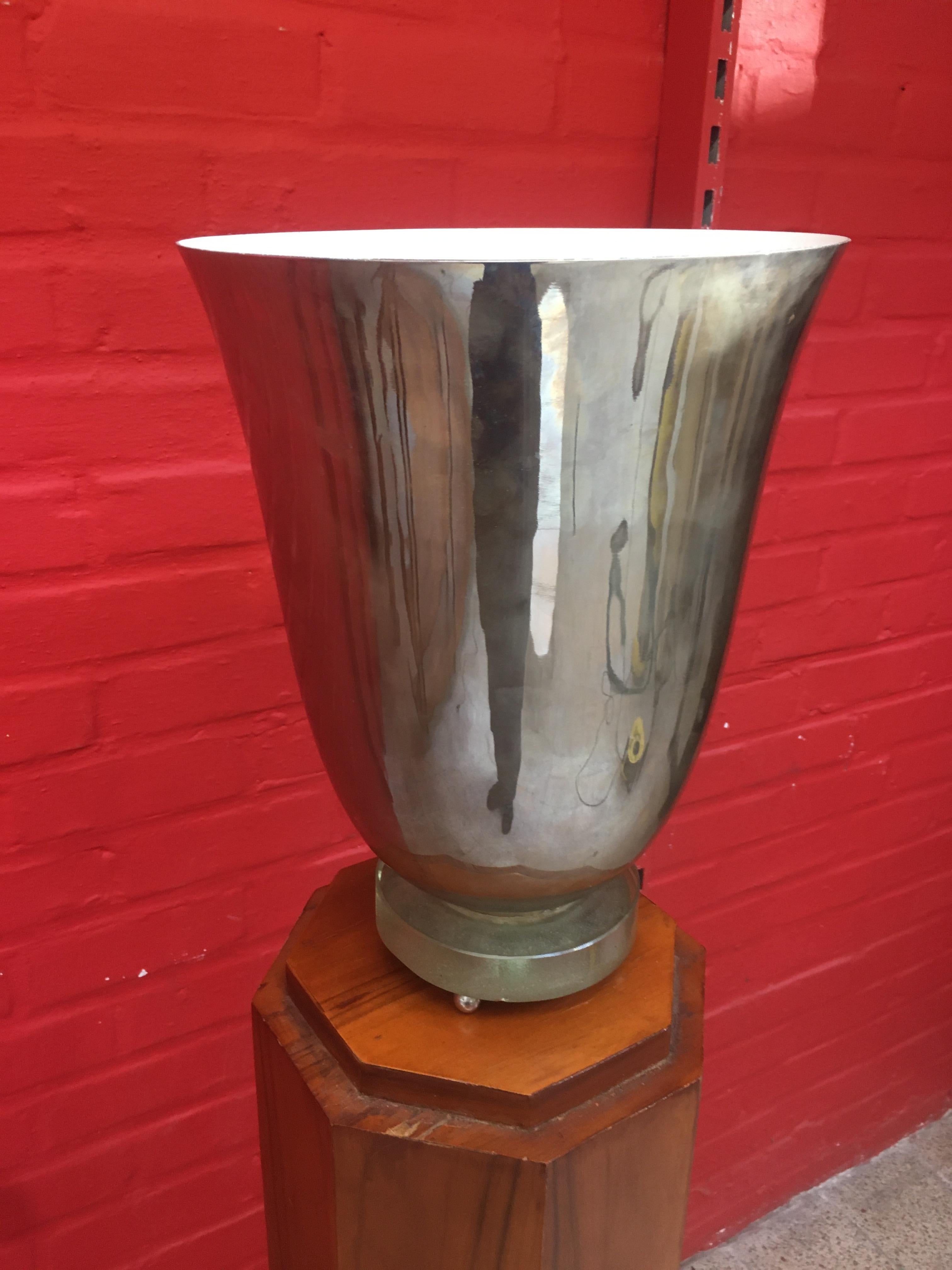 Rare Art Deco Lamp, Direct and Indirect Lighting, circa 1930, Fully Restored For Sale 1