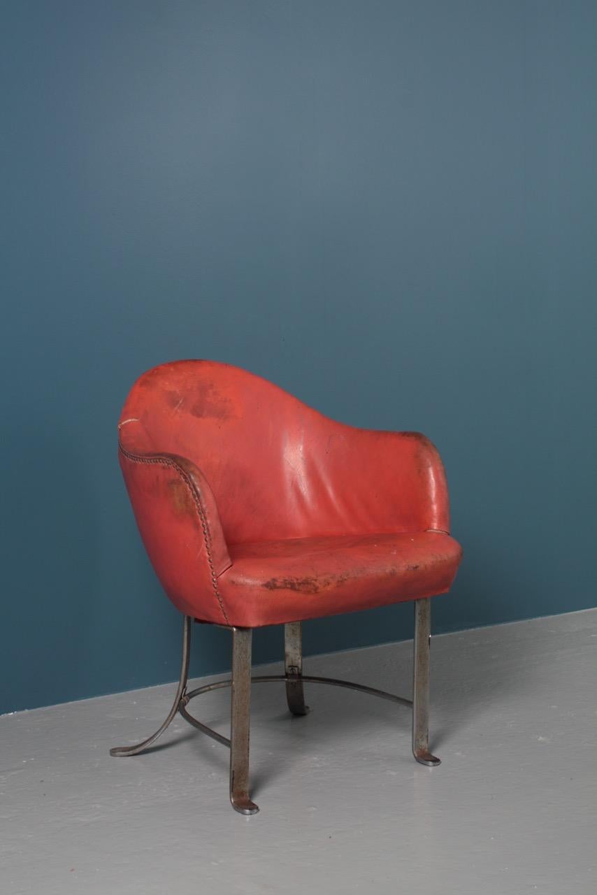 Scandinavian Modern Rare Art Deco Lounge Chair Designed by Kaj Gottlob, 1935