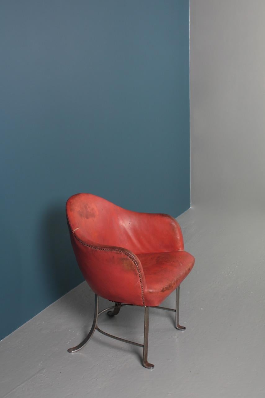Danish Rare Art Deco Lounge Chair Designed by Kaj Gottlob, 1935