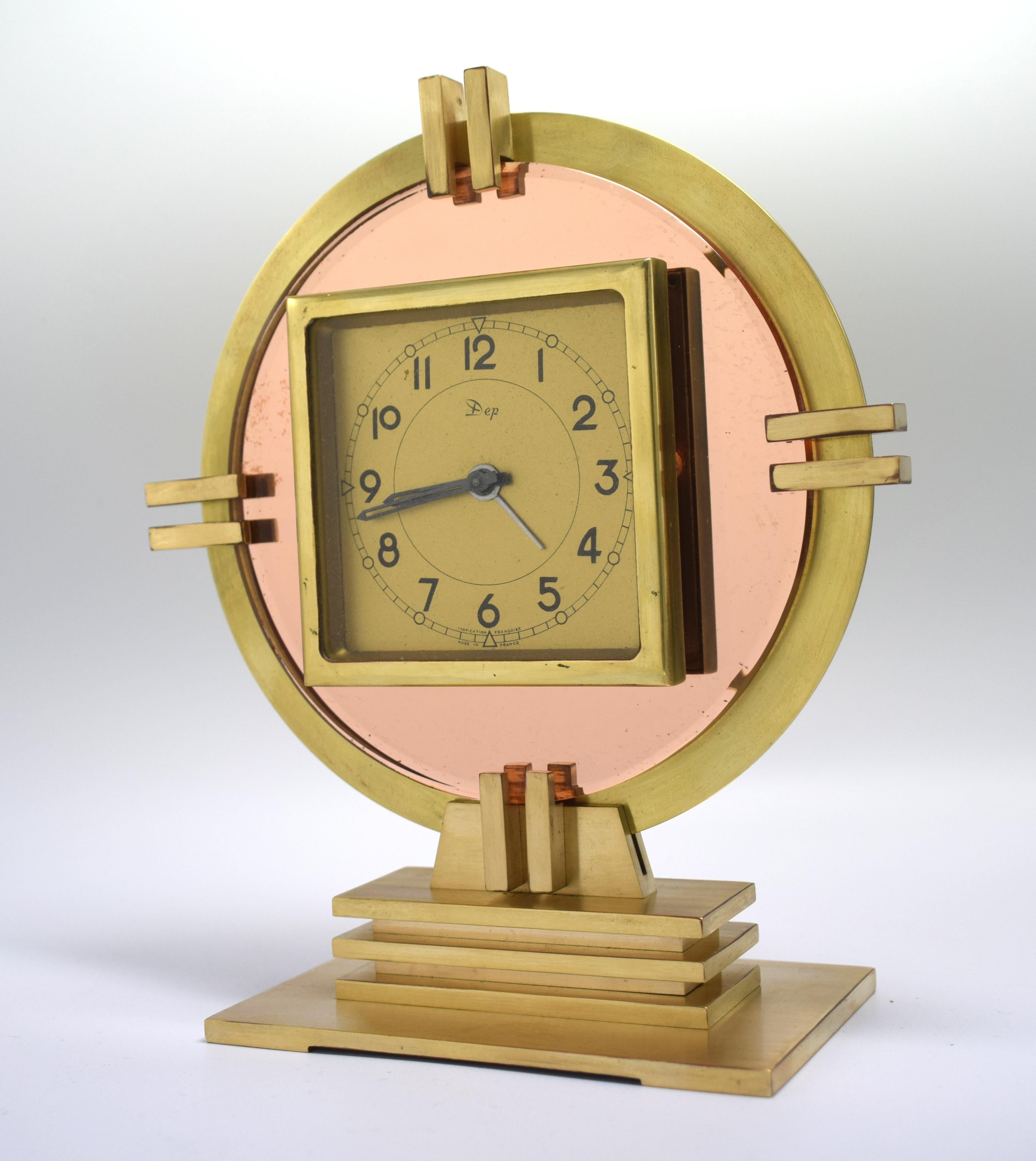 Rare Art Deco Machine Age Clock by Dep, circa 1930 2