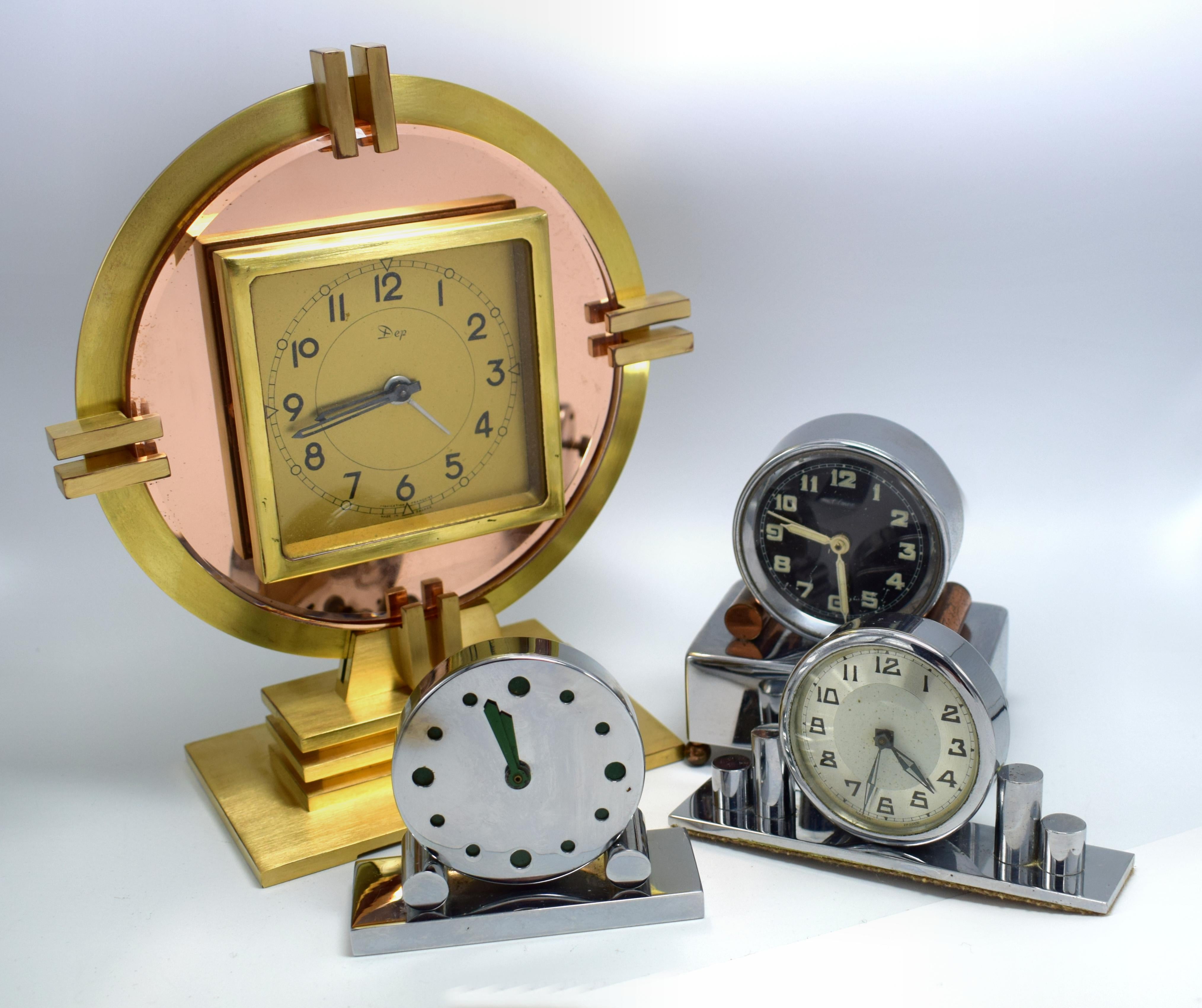 Rare Art Deco Machine Age Clock by Dep, circa 1930 3