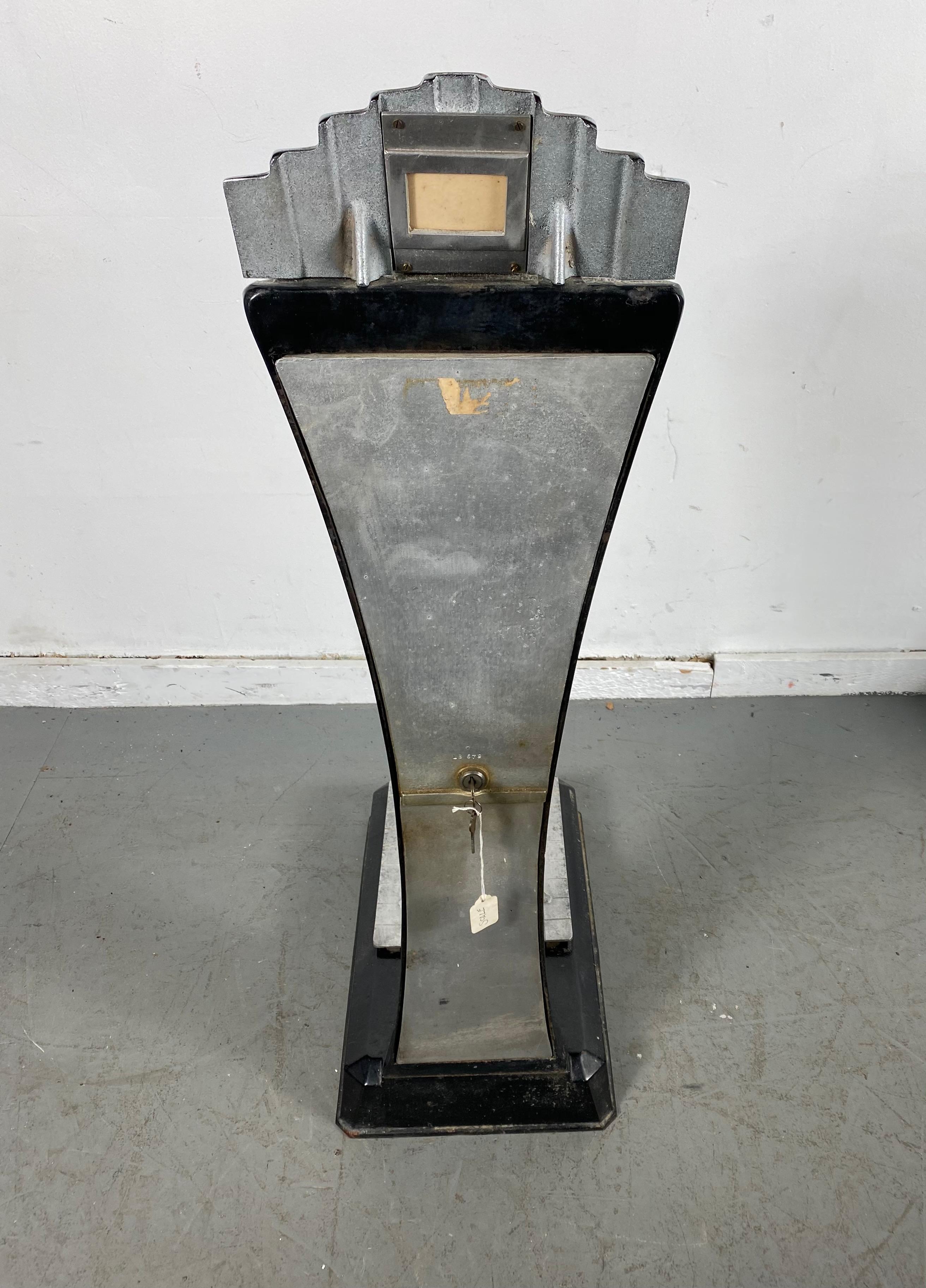 Rare Art Deco/ Machine Age Rx Arcade Penny Scale, RX Scale Mfg.Co Inc 5