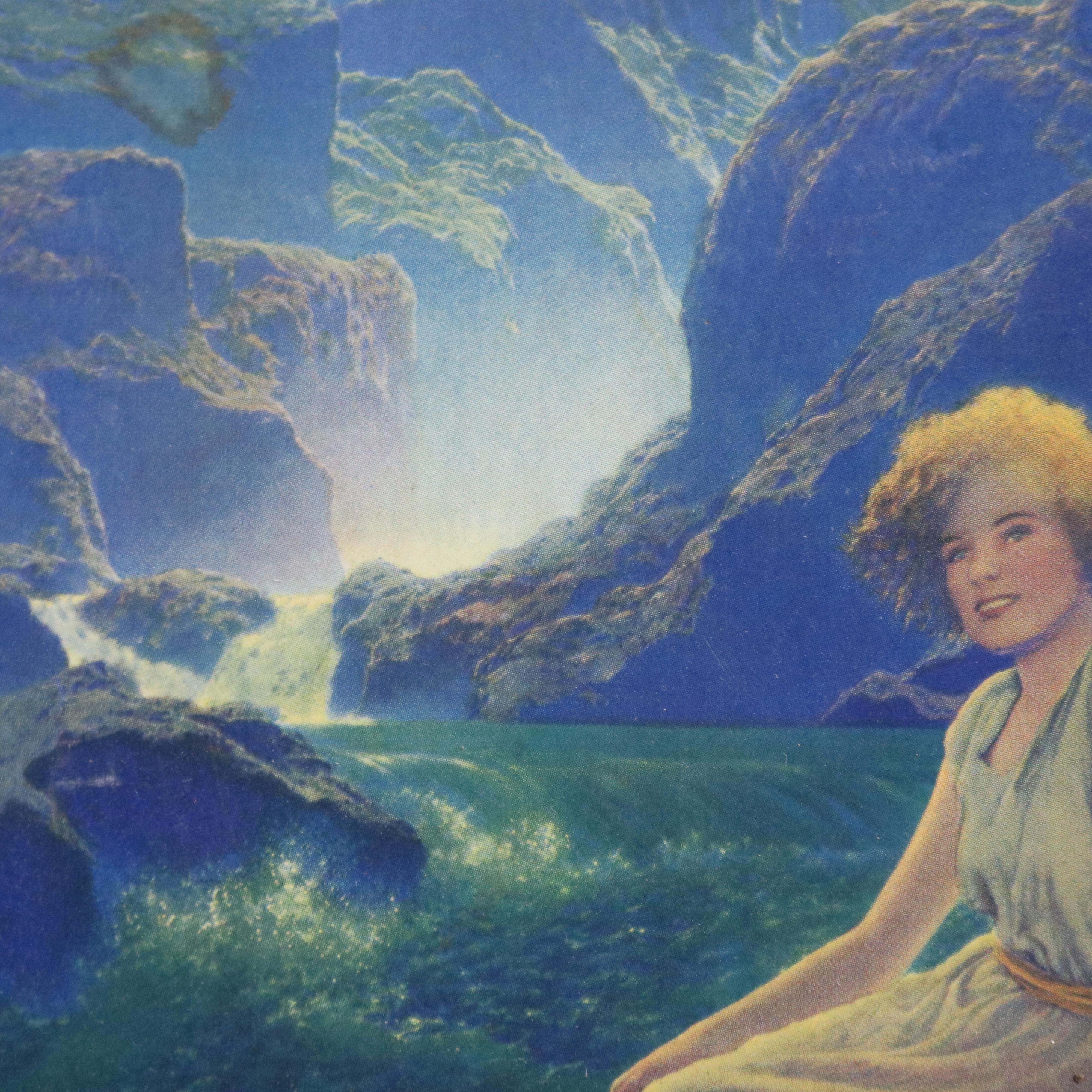 American Rare Art Deco Maxfield Parrish 1934 Edison Mazda Calendar Morning Light