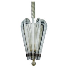 Rare lustre Art déco en verre de Murano par Archimede Seguso, Italie, années 1930