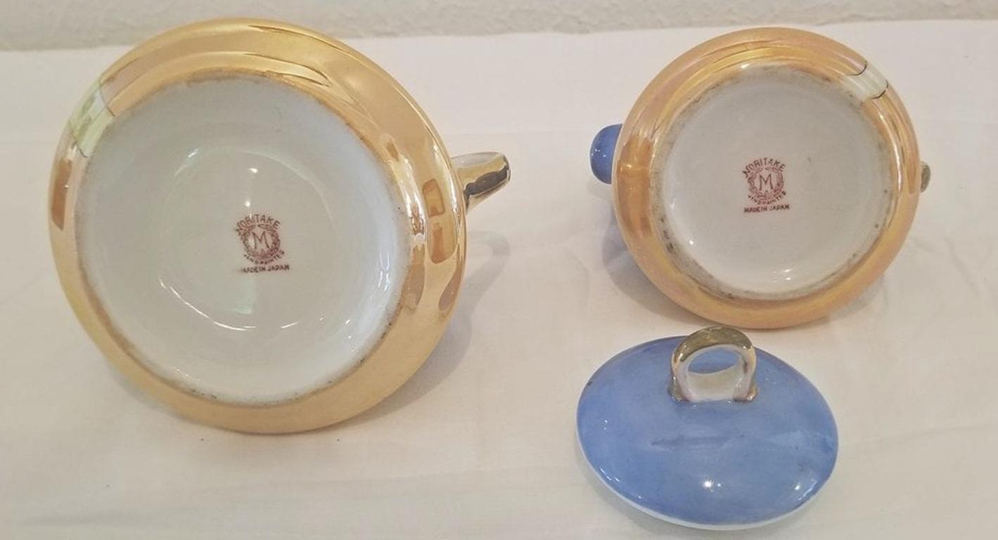 Japonais RARE crémier et sucrier Art Déco Noritake Lusterware en vente