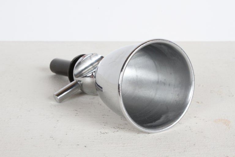 Rare Art Deco Novelty Chrome Snowman Jigger, Bottle Opener and Cork