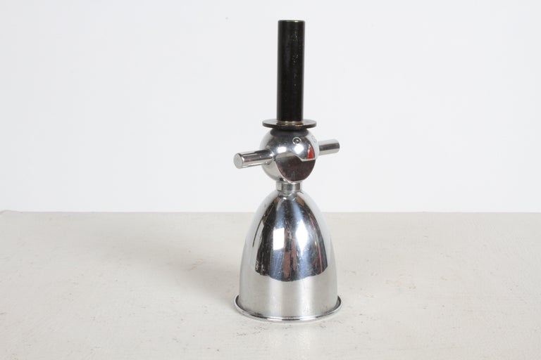 Rare Art Deco Novelty Chrome Snowman Jigger, Bottle Opener and Cork