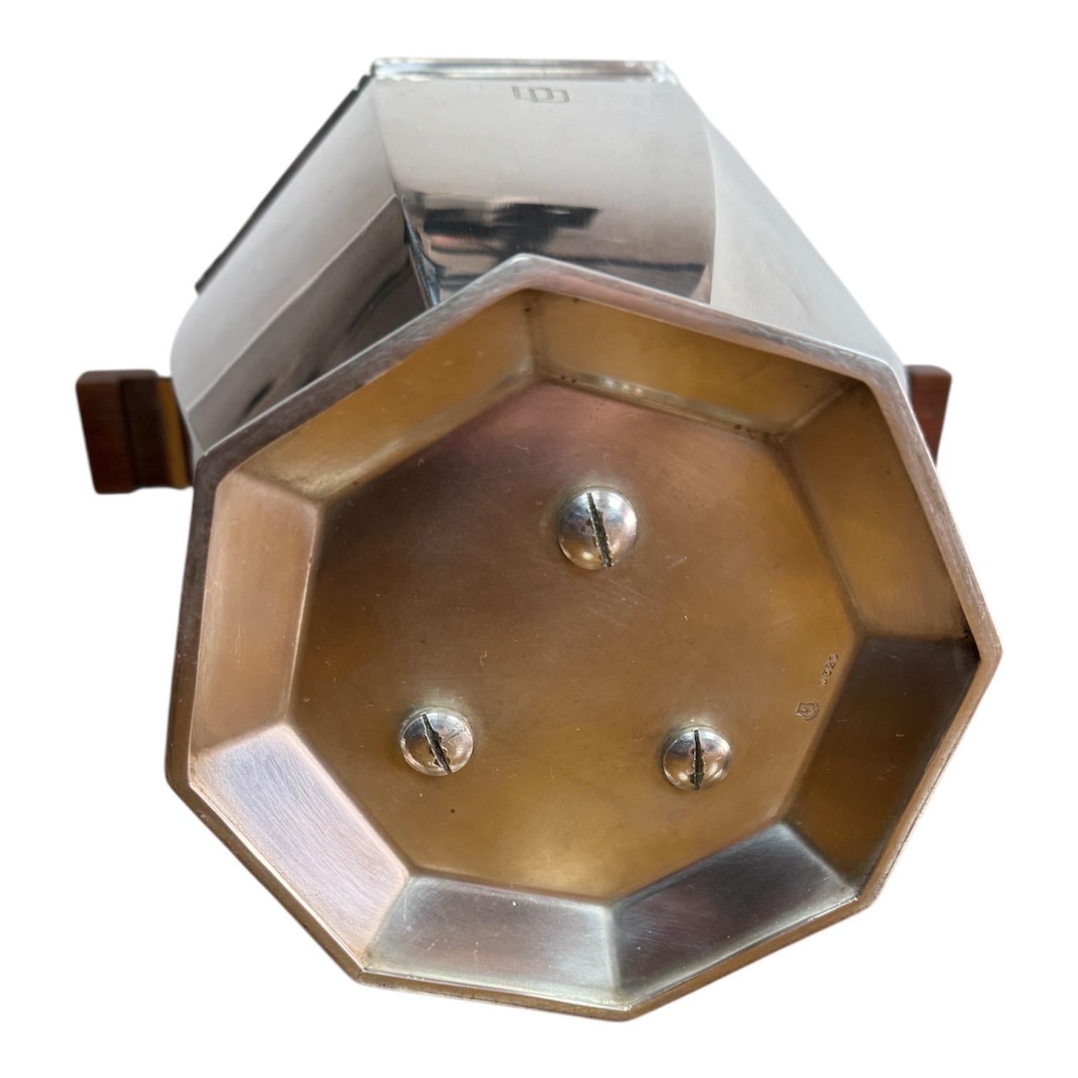 Rare Art Deco Octagonal Ice Bucket / Champagne Cooler by Gallia Christofle For Sale 3