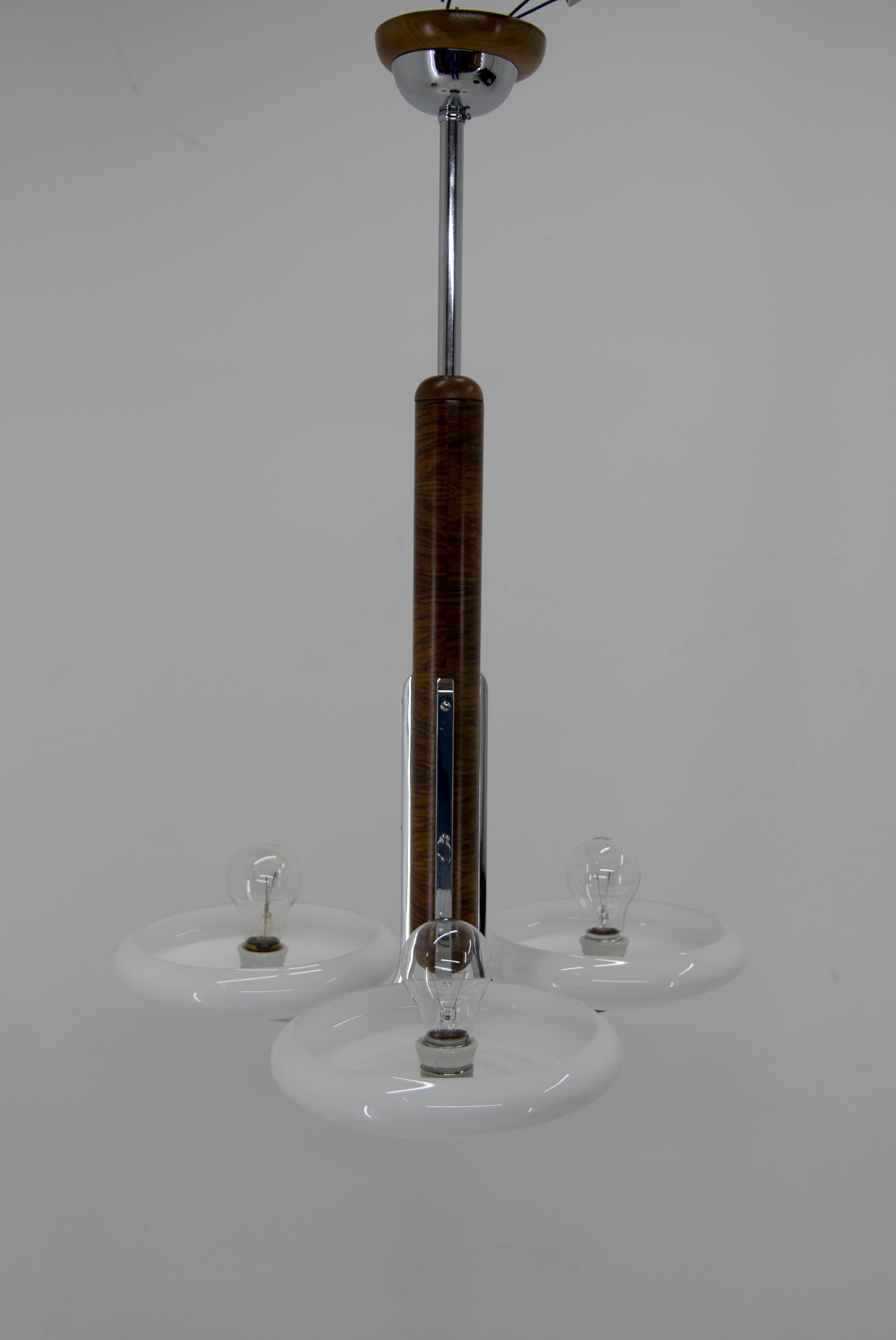Rare Art Deco or Bauhaus Chandelier Made by UP Zavody, 1930s 2