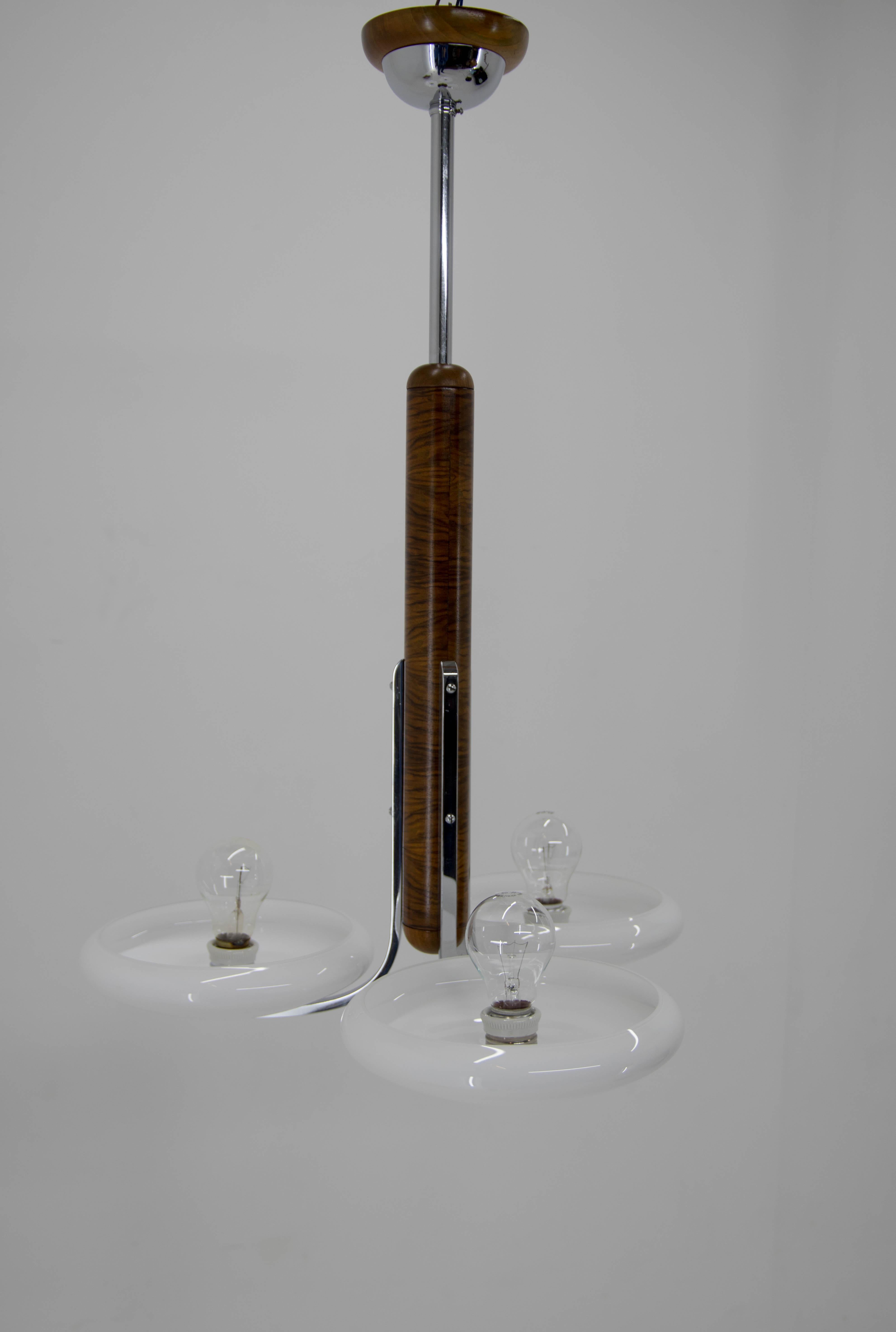Rare Art Deco or Bauhaus Chandelier Made by UP Zavody, 1930s 3