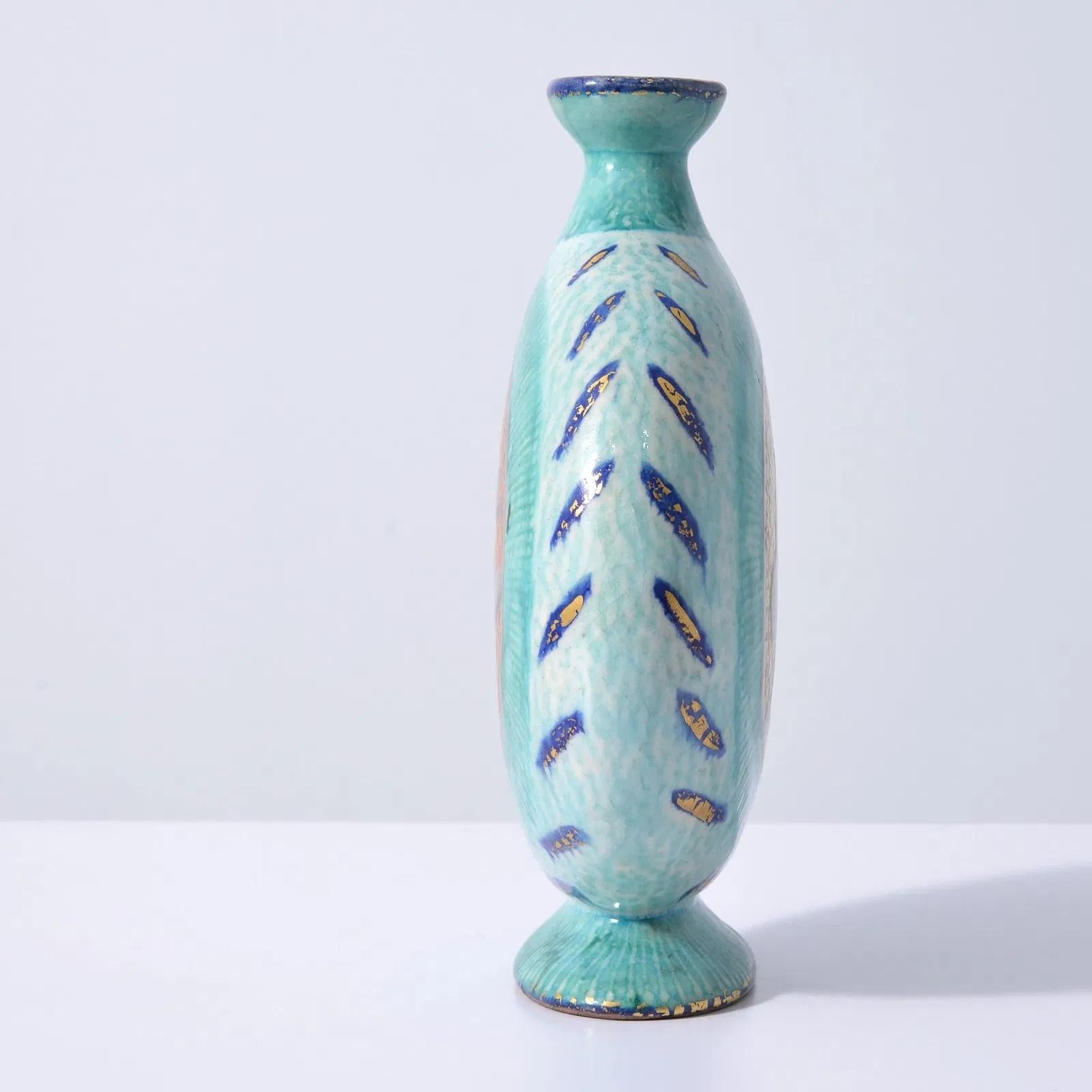 Raro vaso in ceramica Art Déco 