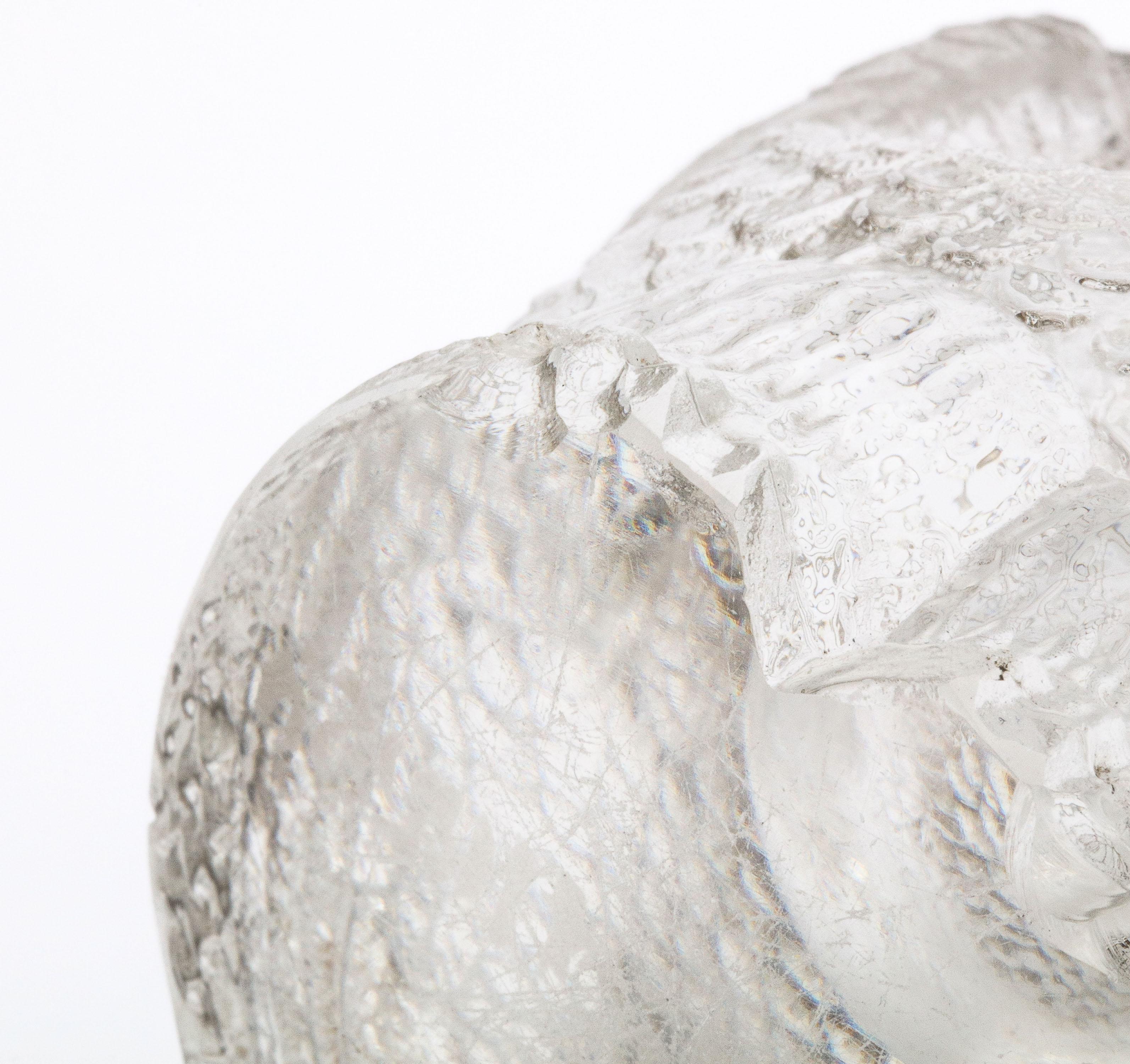 Rare gâchette d'allumettes en forme de hibou en verre monté sur argent sterling de la période Art Déco en vente 7