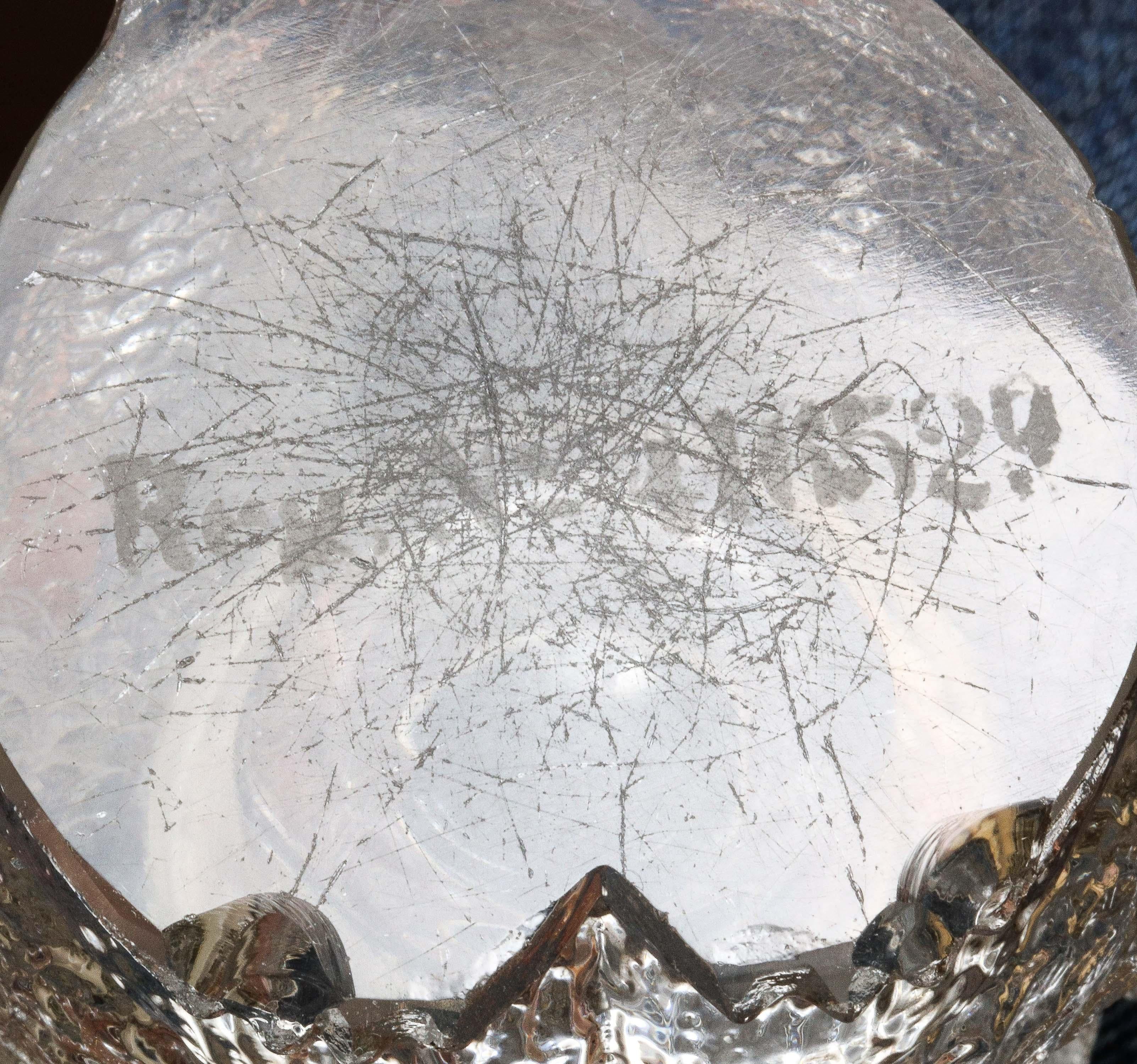 Rare gâchette d'allumettes en forme de hibou en verre monté sur argent sterling de la période Art Déco en vente 9