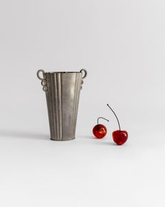 Rare Art Deco Pewter Vase by Sylvia Stave for C.G. Hallberg, 1930s