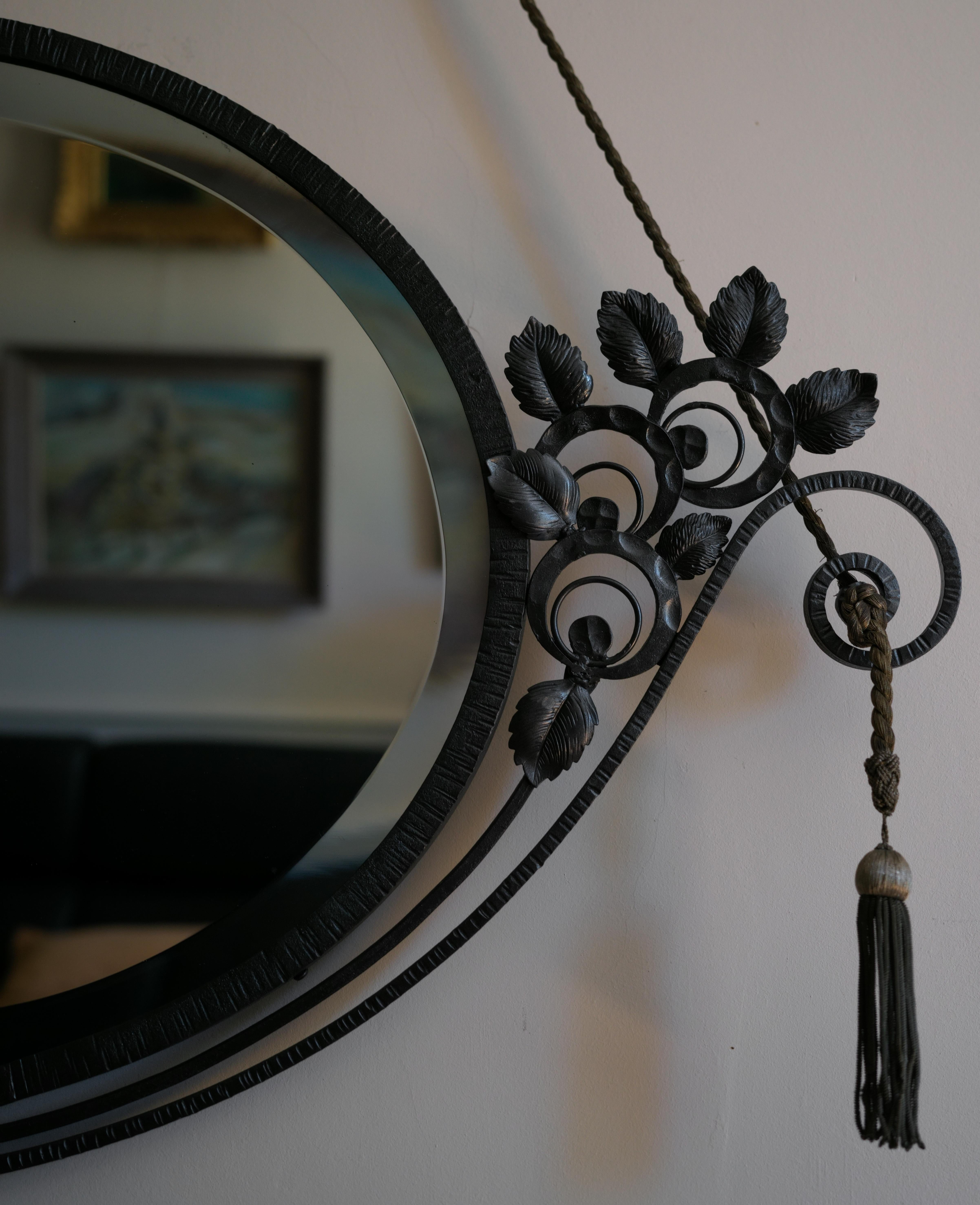 Inizio XX secolo Raro specchio da parete Art Deco Rosebush, 1920 in vendita