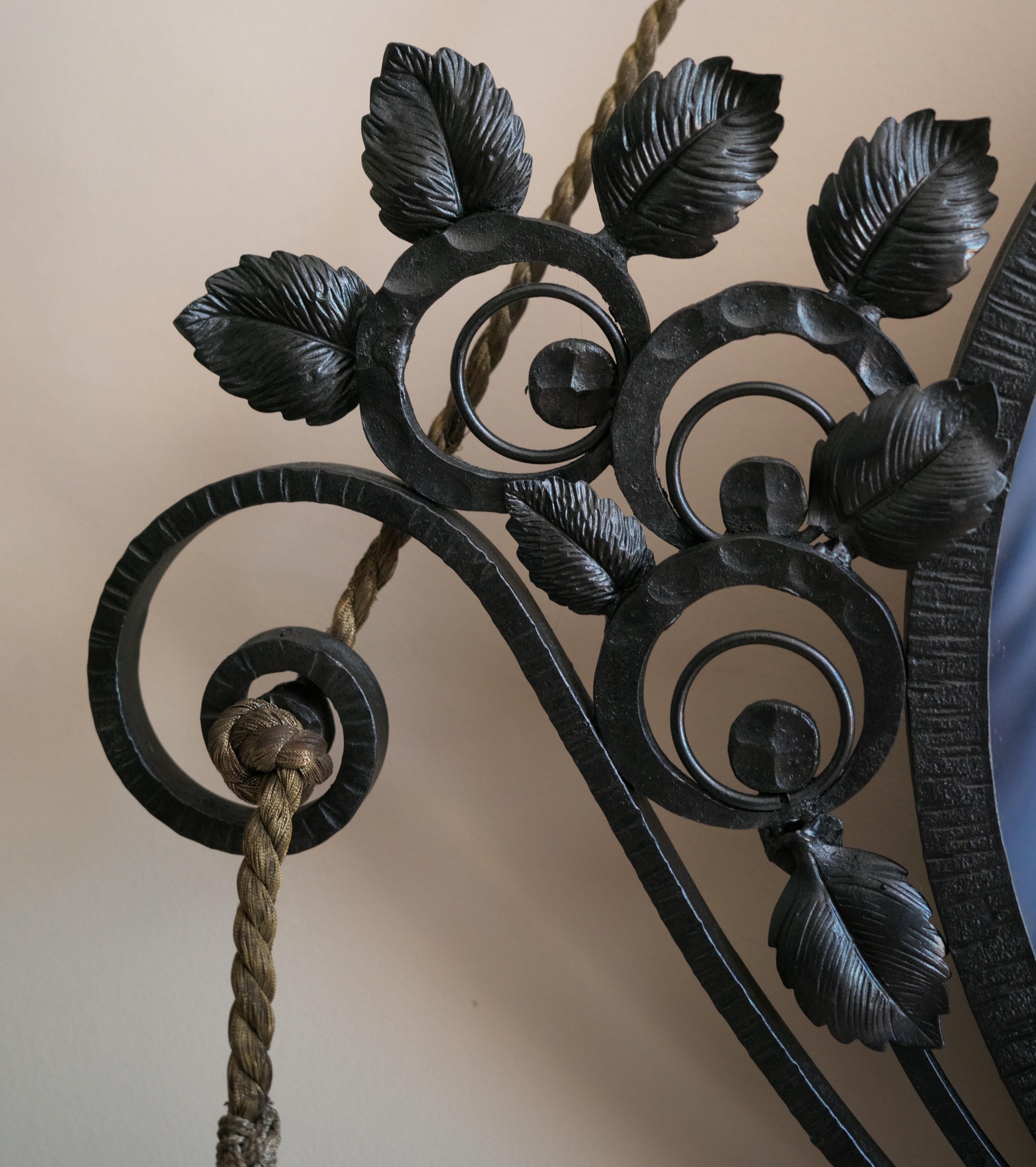 Raro specchio da parete Art Deco Rosebush, 1920 in vendita 1