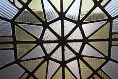 Rare Art Deco Stained Glass Octagonal Skylight