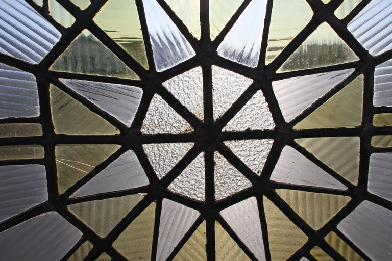 Rare Art Deco Stained Glass Octagonal Skylight At 1stdibs