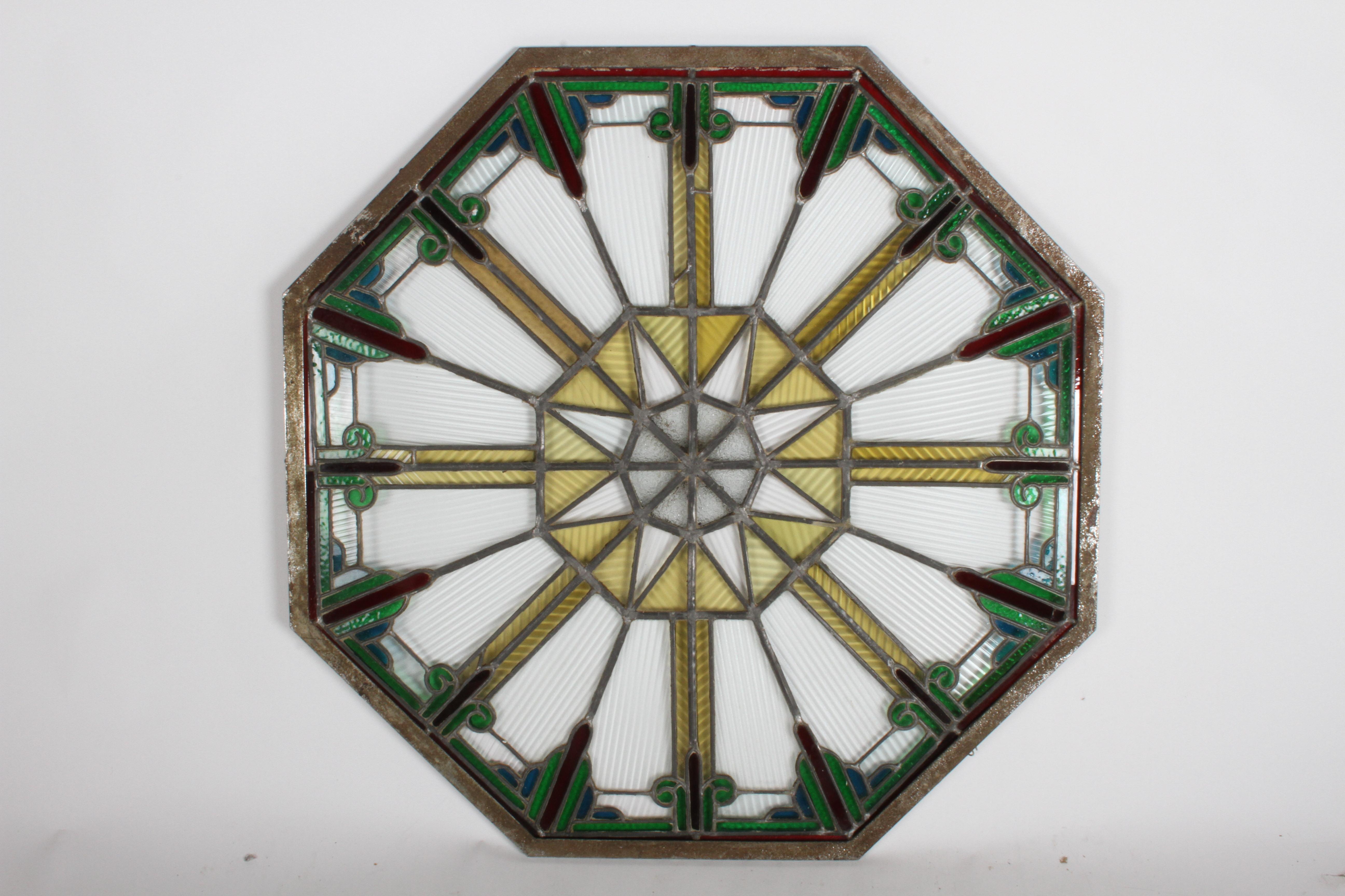 octagon stained glass window