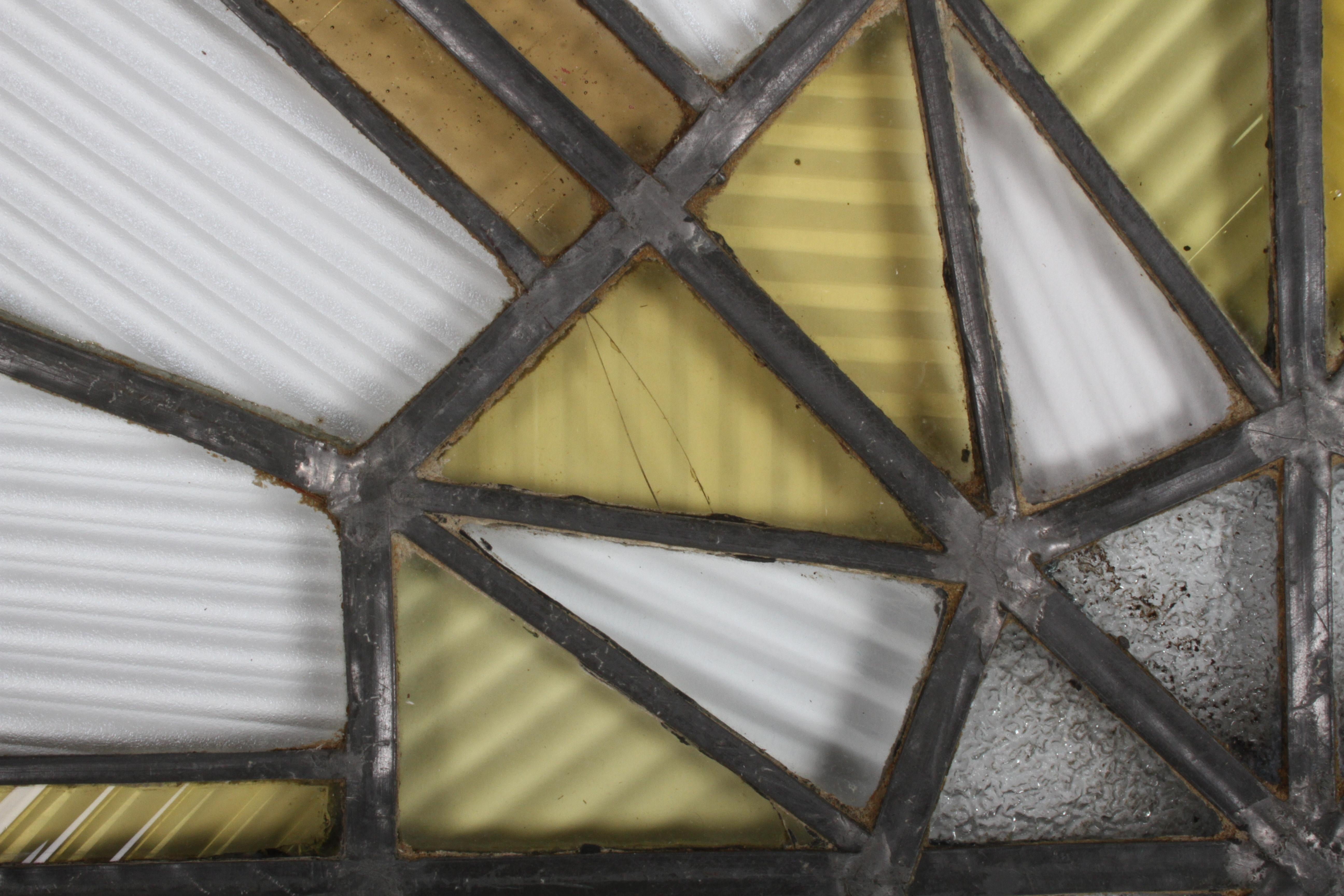 Rare Art Deco Stained Glass Octagonal Skylight In Good Condition In St. Louis, MO
