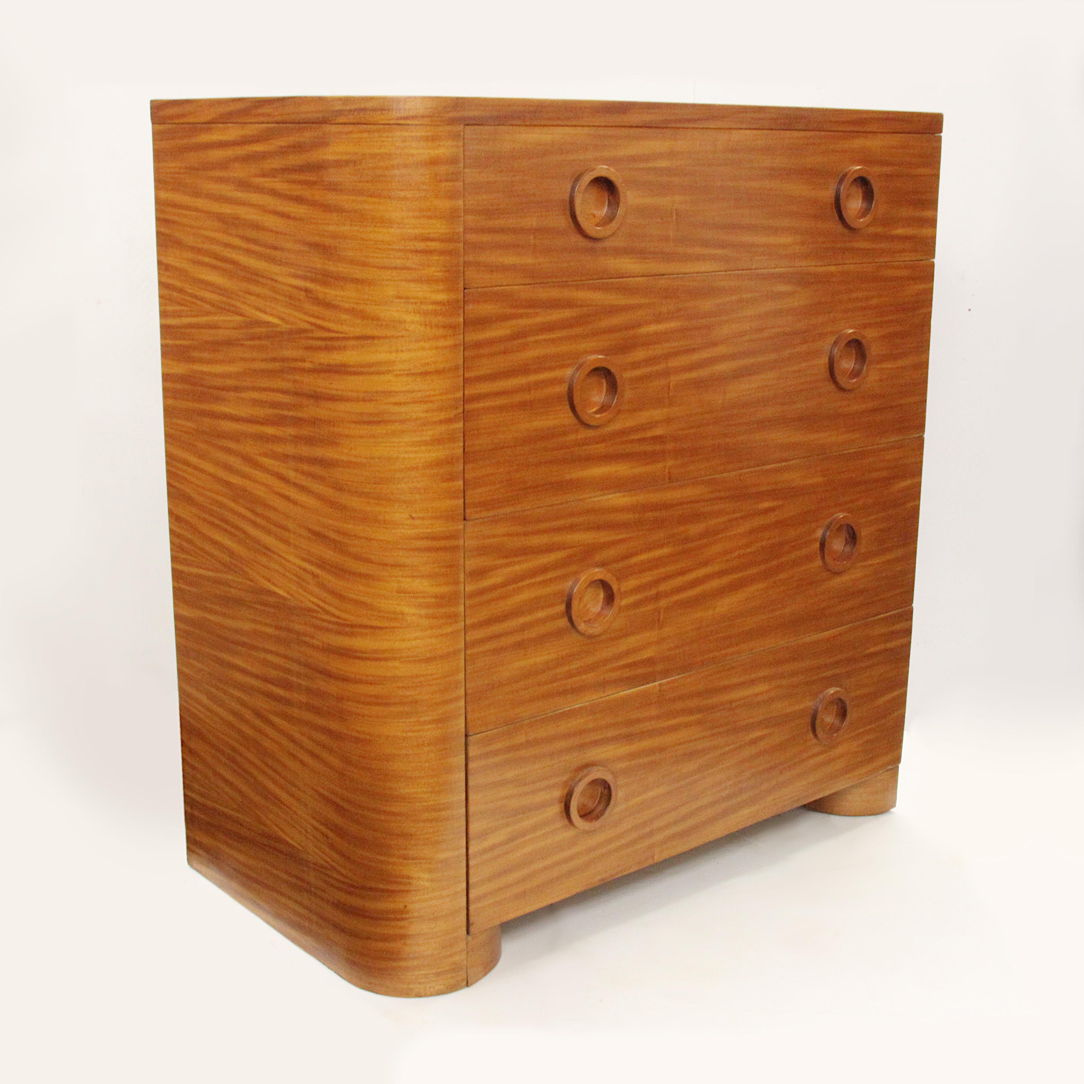 American Rare Art Deco Streamlined Moderne Dresser by Count Alexis de Sakhnoffsky For Sale