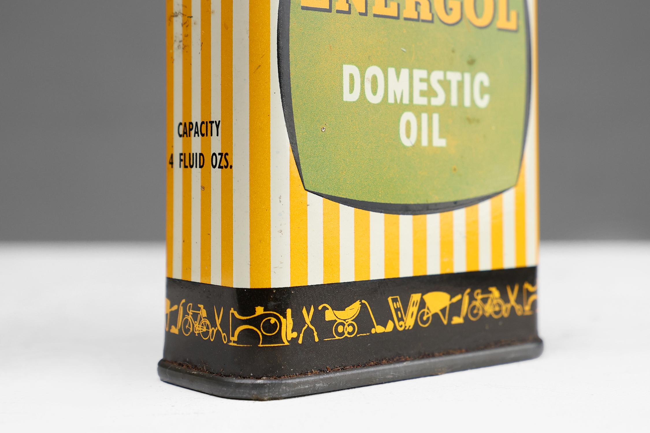 Rara lattina di olio domestico BP in stile Art Deco, Regno Unito, 1920 ca. In condizioni buone in vendita a Meulebeke, BE