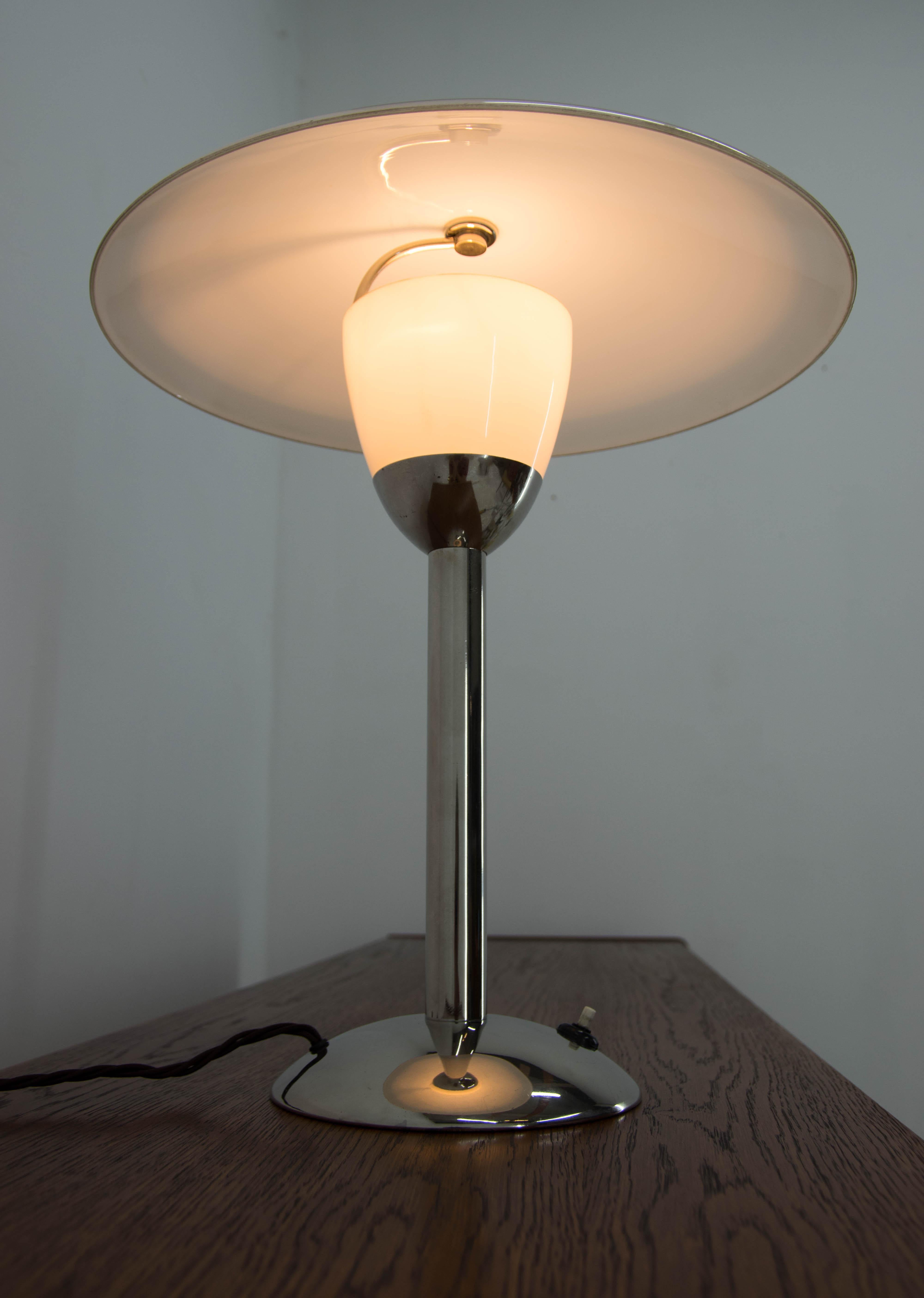 Rare Art Deco Table Lamp by Miloslav Prokop, 1930s For Sale 1