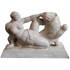 Rare Art Deco Terra Cotta Sculpture by Keramos in Austria