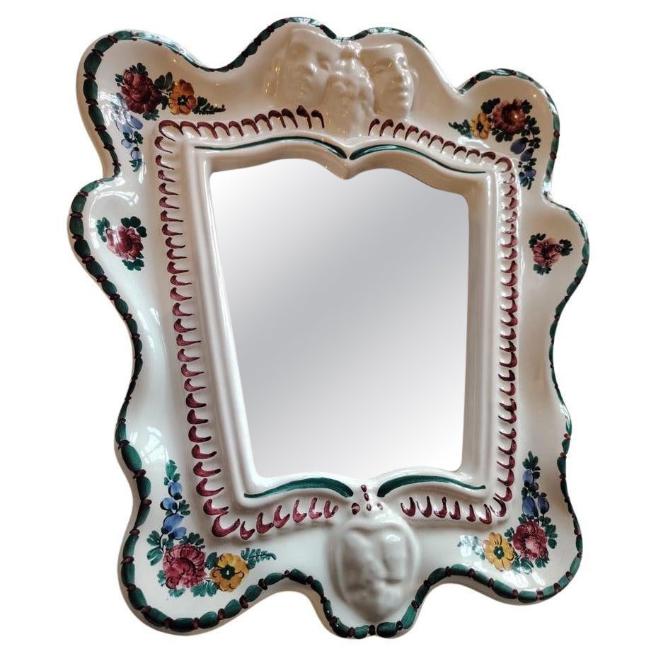 Rare Art Deco "Theater" Mirror By Gmundner Keramik