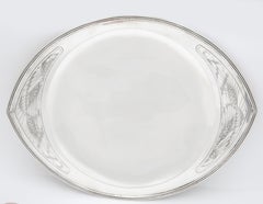 Rare Art Deco Tiffany Sterling Silver Tray on Low Pedestal Base