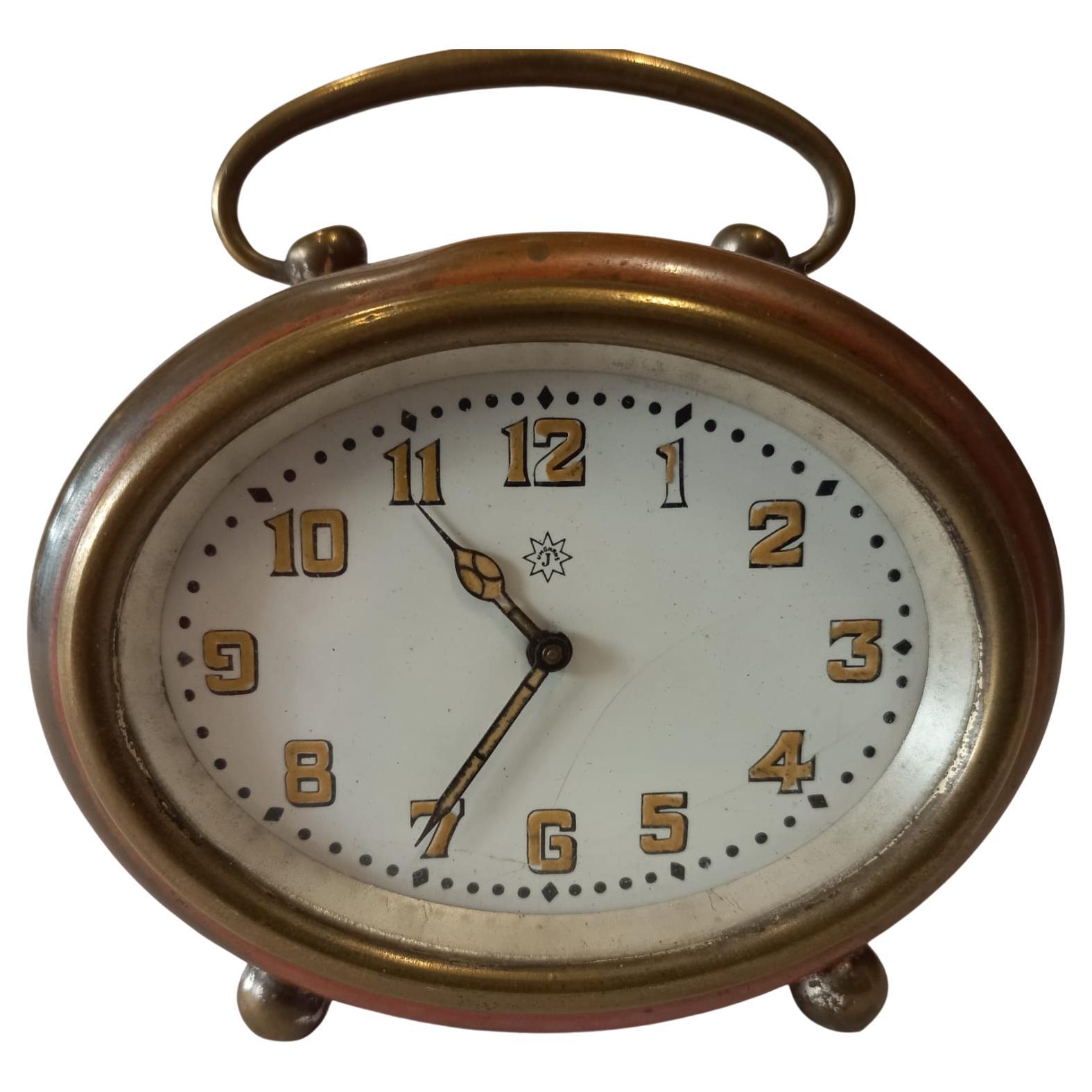 Rare Art Deco Travel Alarm Clock Junghans Germany For Sale