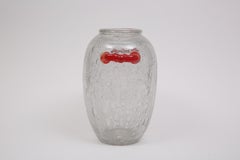 Rare Art Deco Glass Vase by Charles Schneider, France, Circa 1930