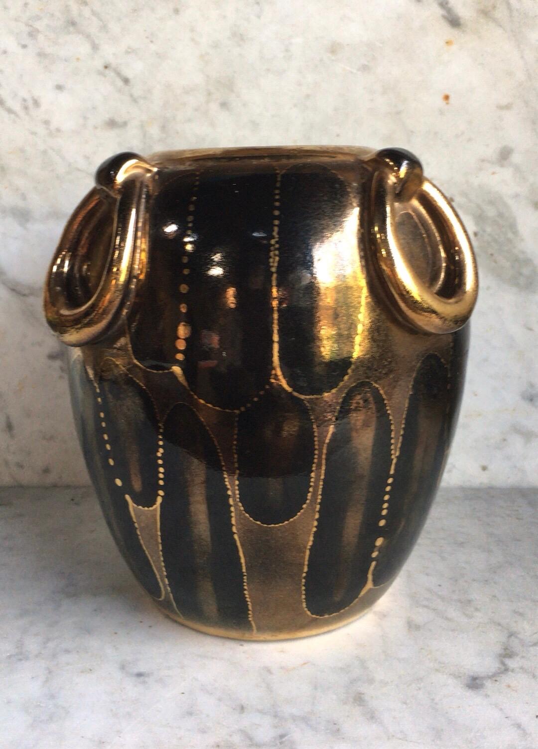 Rare Art Deco Vase Louis Dage, Circa 1930 In Good Condition For Sale In Austin, TX