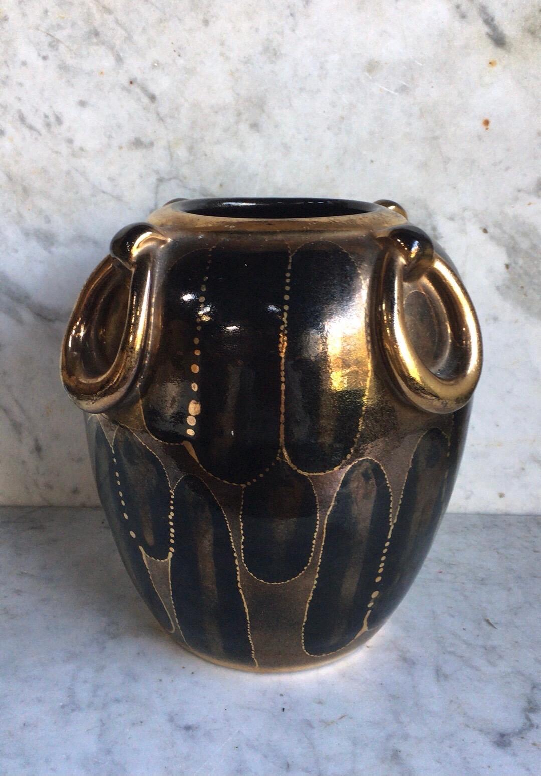 Seltene Art-Déco-Vase von Louis Dage, um 1930 im Zustand „Gut“ im Angebot in Austin, TX